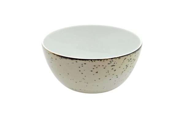 TAÇA Ø15CM ALT.9CM RUSTICO BRANCO